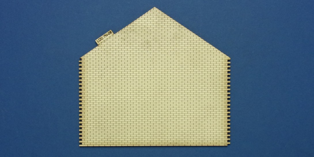 LCC 7N-08 O-16.5 end panel - type 3 End panel for engine sheds and other industrial buildings.